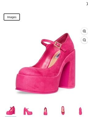 STEVE MADDEN hot pink mary jane platform heels - size 7.5